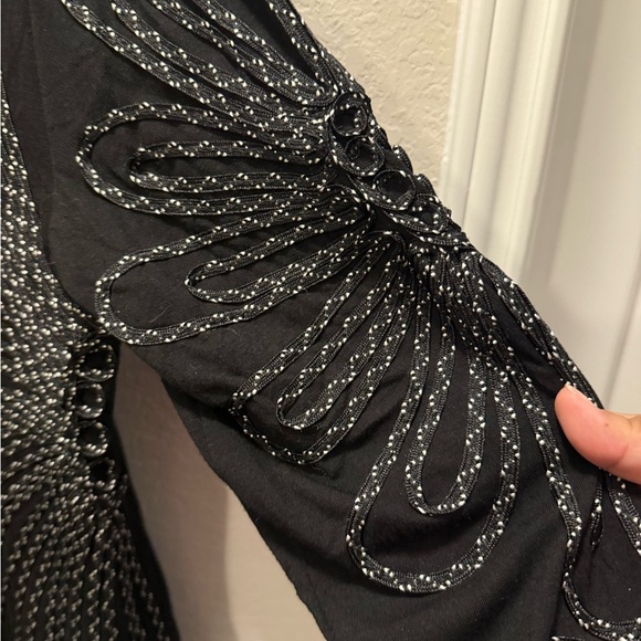 Vintage Once Again  Black Embroidery Cardigan Size Large - Picture 6 of 7